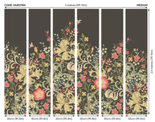 MUR379M Trailing Lily Midnight Mural Medium by Origin Murals