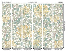 MUR381M Honeysuckle Seafoam Mural Medium by Origin Murals