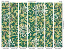 MUR383L Honeysuckle Forest Green Mural Large by Origin Murals