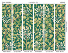 MUR383M Honeysuckle Forest Green Mural Medium by Origin Murals