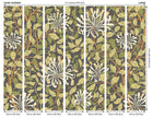 MUR384L Honeysuckle Black And Olive Green Mural Large by Origin Murals