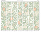 MUR385L Trailing Seaweed Garden Sage And Apricot Mural Large by Origin Murals
