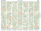 MUR385L Trailing Seaweed Garden Sage And Apricot Mural Large by Origin Murals