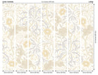 MUR386L Trailing Seaweed Garden Chalk And Stone Mural Large by Origin Murals