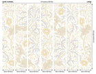 MUR386L Trailing Seaweed Garden Chalk And Stone Mural Large by Origin Murals