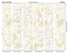 MUR386M Trailing Seaweed Garden Chalk And Stone Mural Medium by Origin Murals