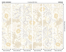 MUR386M Trailing Seaweed Garden Chalk And Stone Mural Medium by Origin Murals