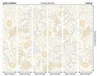 MUR386M Trailing Seaweed Garden Chalk And Stone Mural Medium by Origin Murals