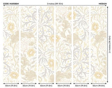 MUR386M Trailing Seaweed Garden Chalk And Stone Mural Medium by Origin Murals