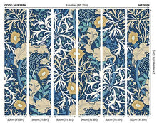 MUR388M Trailing Seaweed Garden Ink And Petrol Mural Medium by Origin Murals