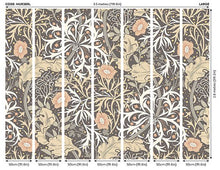 MUR389L Trailing Seaweed Garden Charcoal Mural Large by Origin Murals