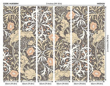 MUR389M Trailing Seaweed Garden Charcoal Mural Medium by Origin Murals