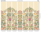 MUR398L Birds, Fruit And Foliage Gold And Olive Mural Large by Origin Murals