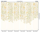 MUR401M Cascading Rosehip Gold And Olive Mural Medium by Origin Murals