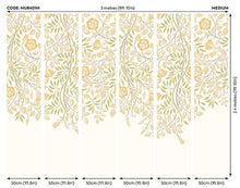 MUR401M Cascading Rosehip Gold And Olive Mural Medium by Origin Murals