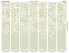 MUR402L Cascading Rosehip Sage Green Mural Large by Origin Murals