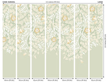 MUR402L Cascading Rosehip Sage Green Mural Large by Origin Murals