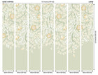 MUR402L Cascading Rosehip Sage Green Mural Large by Origin Murals