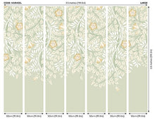 MUR402L Cascading Rosehip Sage Green Mural Large by Origin Murals