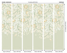 MUR402M Cascading Rosehip Sage Green Mural Medium by Origin Murals