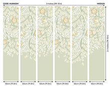 MUR402M Cascading Rosehip Sage Green Mural Medium by Origin Murals