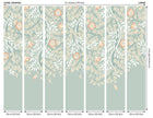 MUR403L Cascading Rosehip Seafoam And Apricot Mural Large by Origin Murals