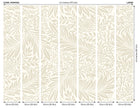 MUR405L Trailing Ferns Stone And Linen Mural Large by Origin Murals