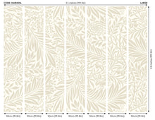MUR405L Trailing Ferns Stone And Linen Mural Large by Origin Murals