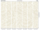 MUR405L Trailing Ferns Stone And Linen Mural Large by Origin Murals