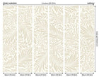 MUR405M Trailing Ferns Stone And Linen Mural Medium by Origin Murals