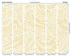 MUR406M Trailing Ferns Soft Gold Mural Medium by Origin Murals