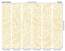 MUR406M Trailing Ferns Soft Gold Mural Medium by Origin Murals