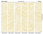 MUR406M Trailing Ferns Soft Gold Mural Medium by Origin Murals