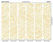 MUR406M Trailing Ferns Soft Gold Mural Medium by Origin Murals