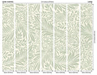 MUR407L Trailing Ferns Sage Green Mural Large by Origin Murals