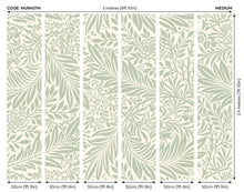 MUR407M Trailing Ferns Sage Green Mural Medium by Origin Murals