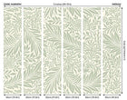 MUR407M Trailing Ferns Sage Green Mural Medium by Origin Murals