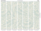 MUR408L Trailing Ferns Duck Egg Mural Large by Origin Murals
