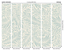 MUR408M Trailing Ferns Duck Egg Mural Medium by Origin Murals