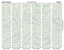MUR408M Trailing Ferns Duck Egg Mural Medium by Origin Murals