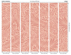 MUR409L Trailing Ferns Warm Coral Mural Large by Origin Murals