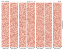 MUR409L Trailing Ferns Warm Coral Mural Large by Origin Murals
