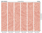 MUR409M Trailing Ferns Warm Coral Mural Medium by Origin Murals