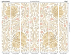 MUR410L Flower Circle Linen And Blush Mural Large by Origin Murals