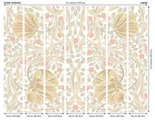 MUR410L Flower Circle Linen And Blush Mural Large by Origin Murals