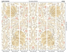 MUR410L Flower Circle Linen And Blush Mural Large by Origin Murals