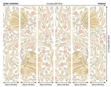 MUR410M Flower Circle Linen And Blush Mural Medium by Origin Murals