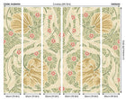 MUR411M Flower Circle Olive And Coral Mural Medium by Origin Murals