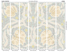 MUR413L Flower Circle Duck Egg And Linen Mural Large by Origin Murals