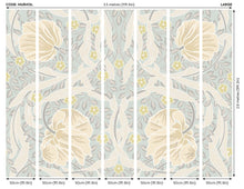 MUR413L Flower Circle Duck Egg And Linen Mural Large by Origin Murals